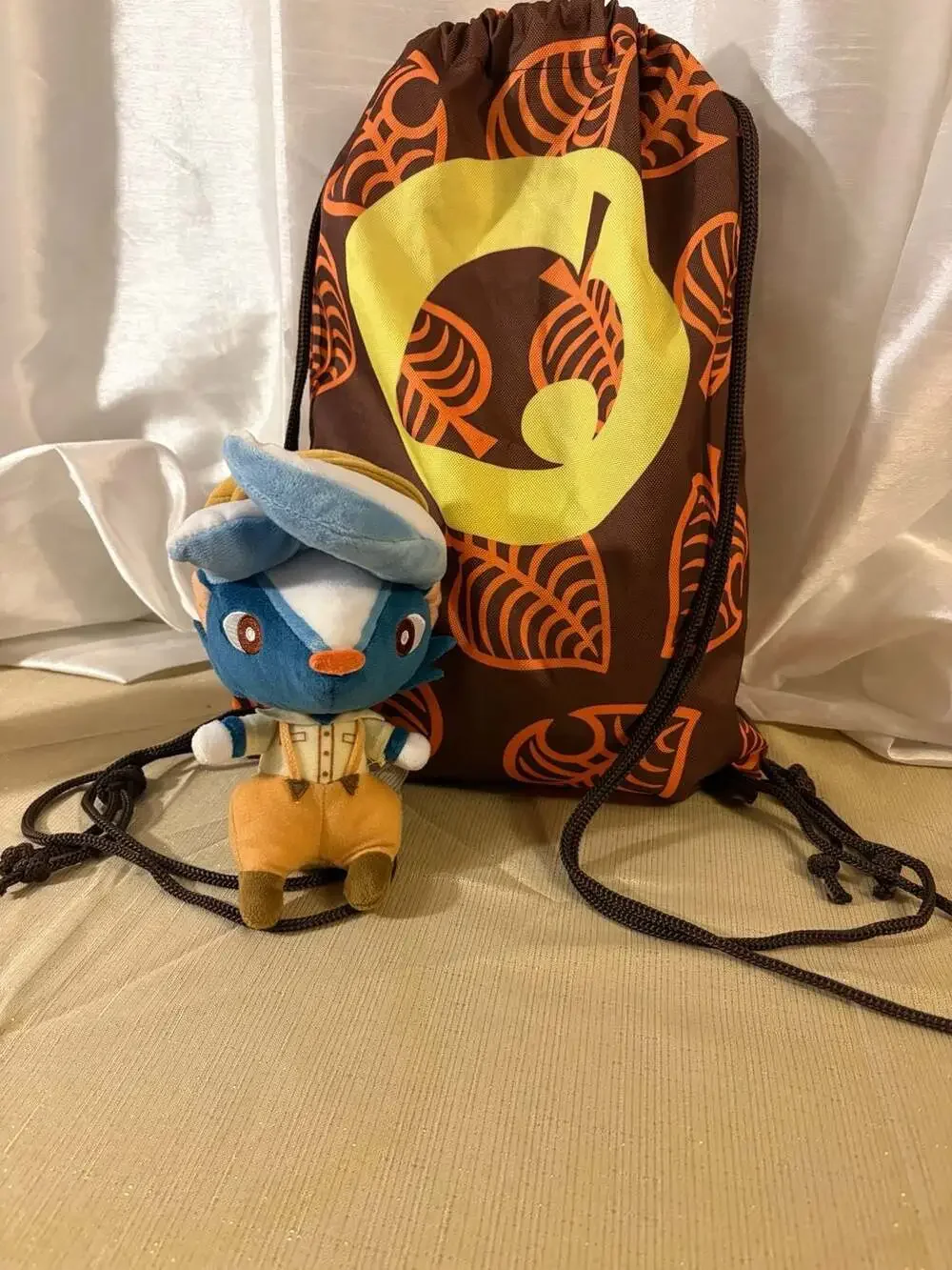 Animal Crossing Little Buddy Kicks Plush and Drawstring Backpack Set